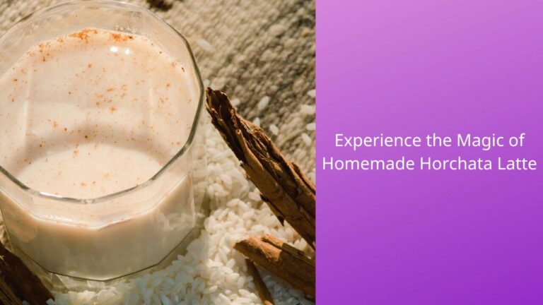 Experience the Magic of Homemade Horchata Latte